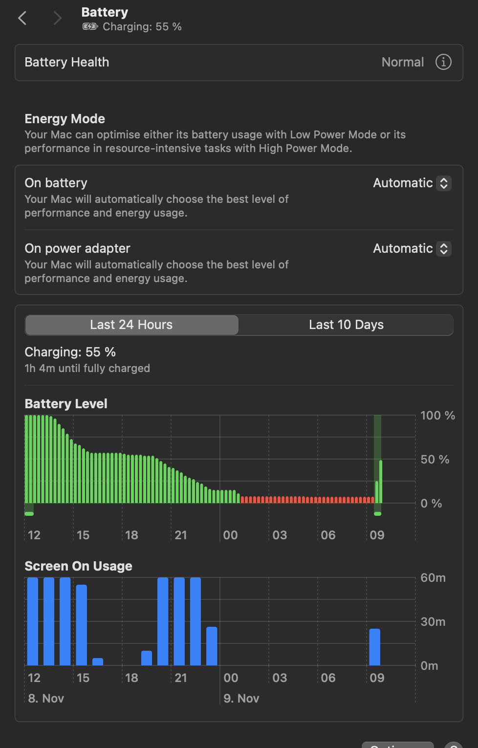 Battery status