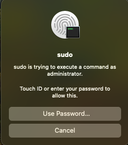 sudo prompt