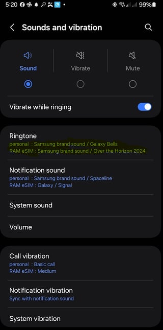 Ringtone Settings