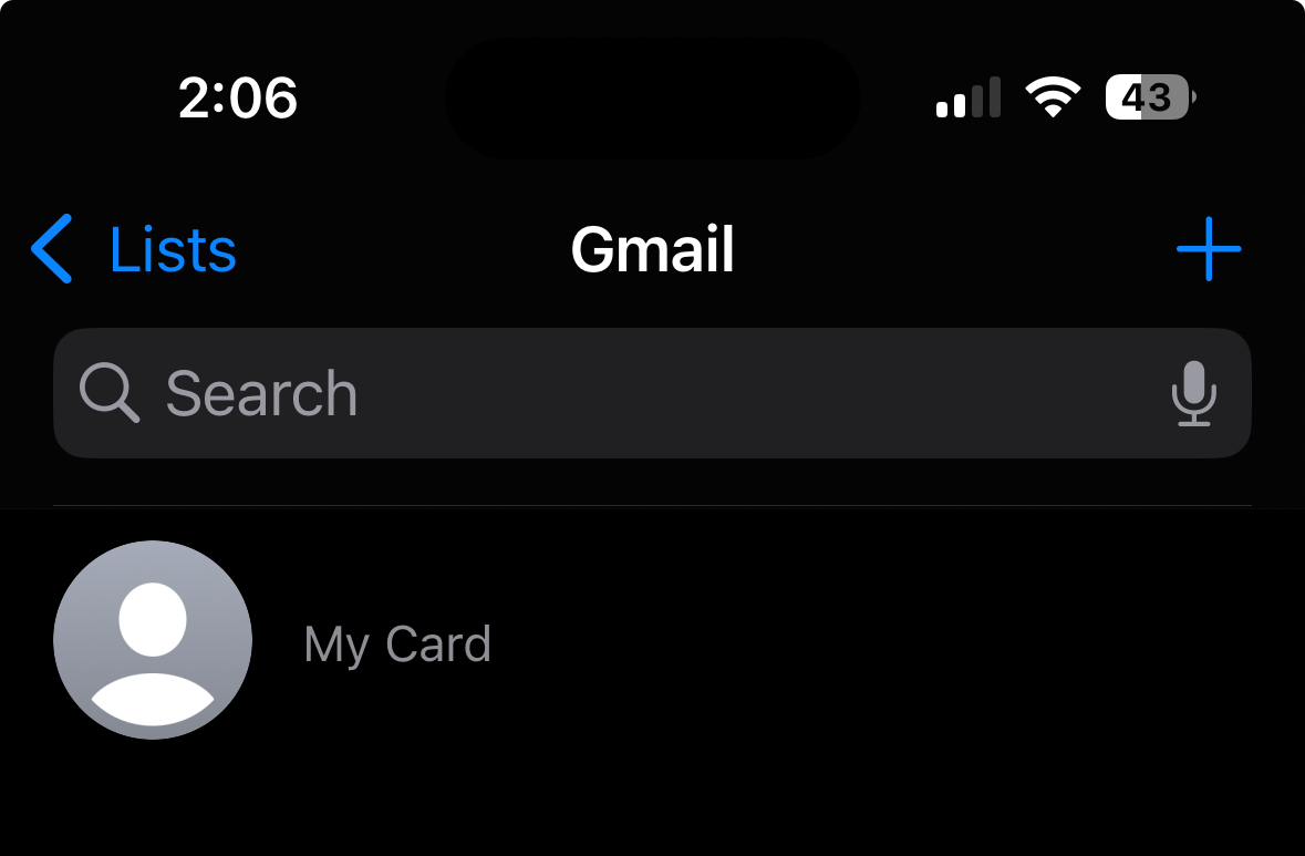 My card