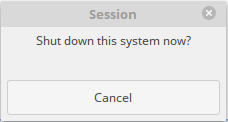 shutdown menu