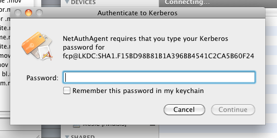 Keberos popup