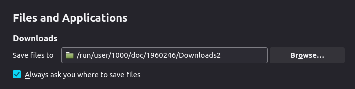 image of path displayed after selection confirmed