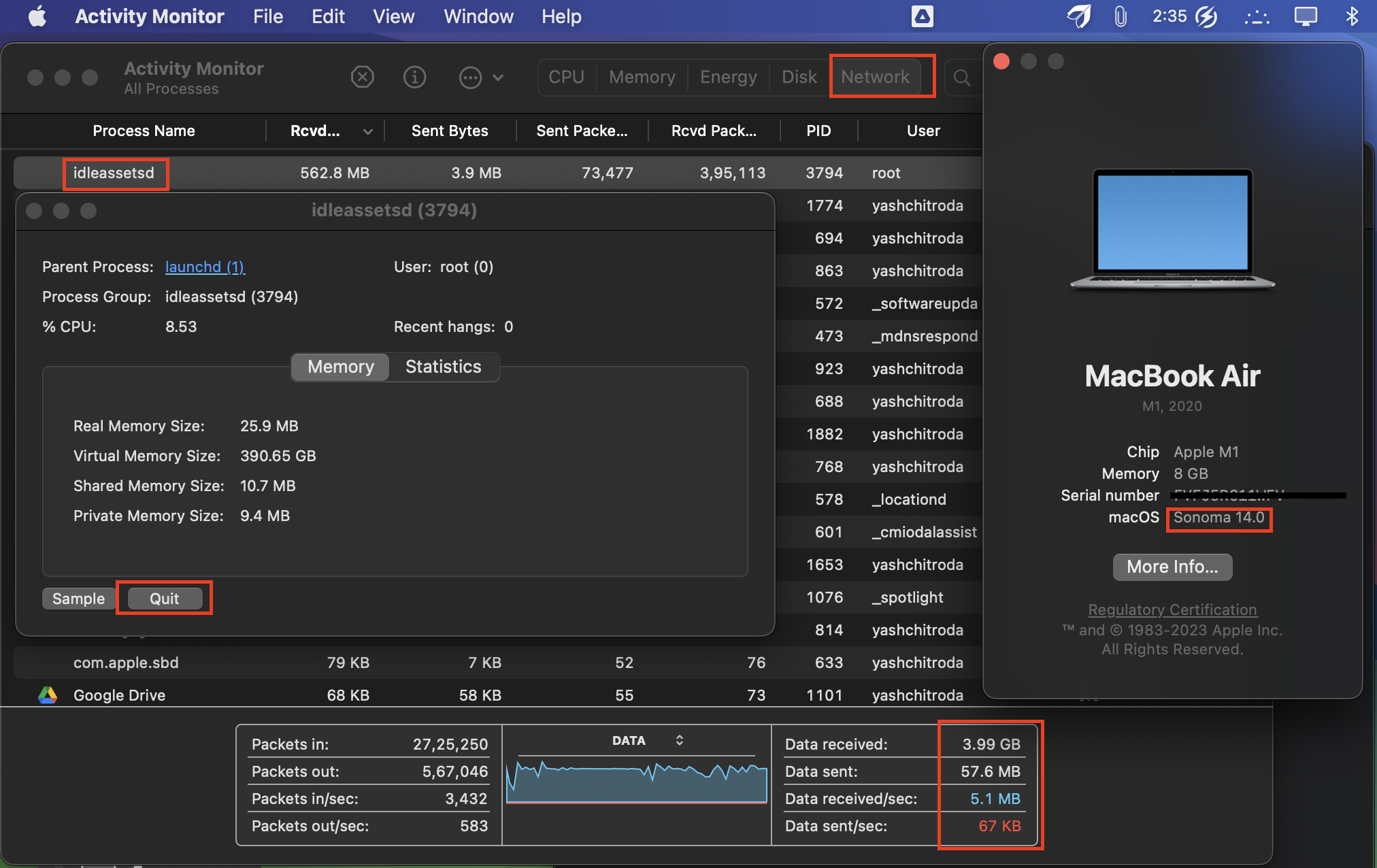 Bandwidth consumption