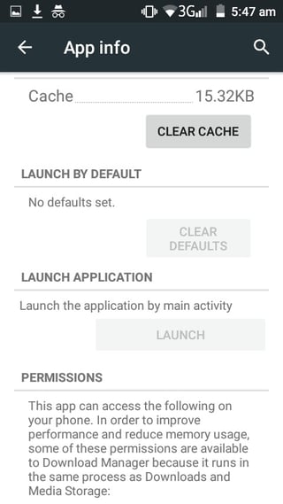 Download Manager application settings