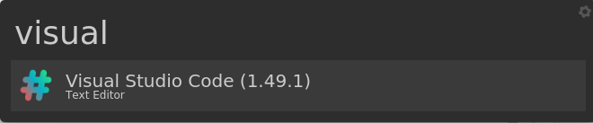 visual studio's application launher