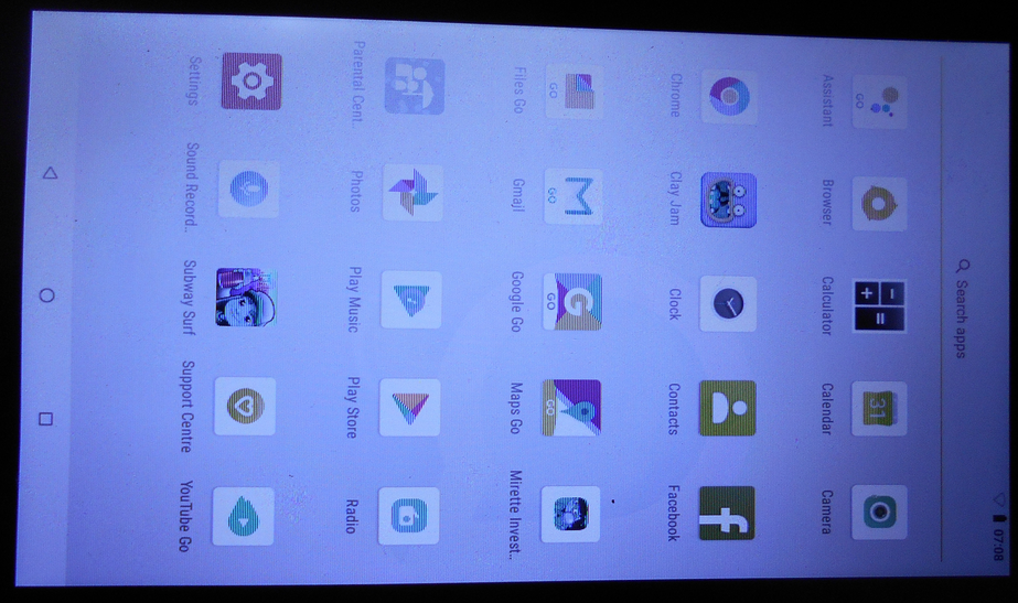 phone screen with striped colors