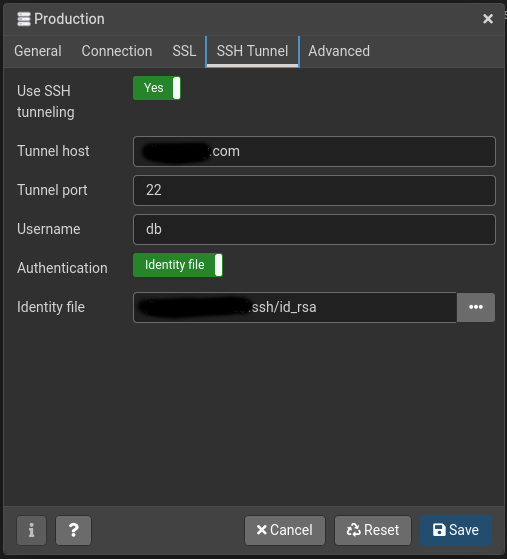 ssh tunnel tab