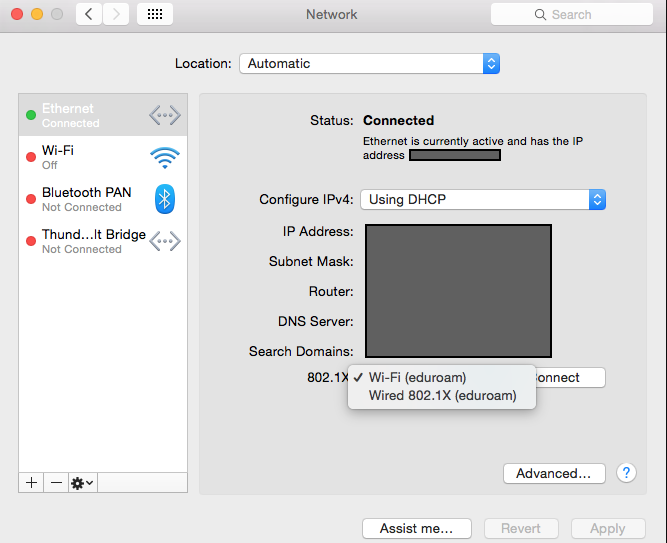 Network preferences window, my issue