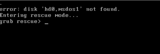 error after reboot