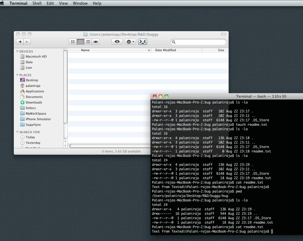 I see files even after deleting the folder