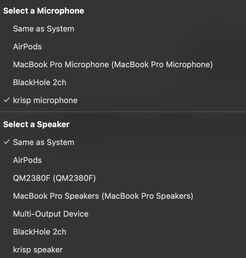 Zoom settings
