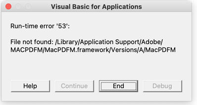 Run-time error 53