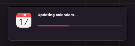 Updating Calendars...