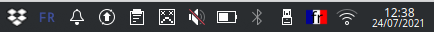 Two keyboard selectors in systray
