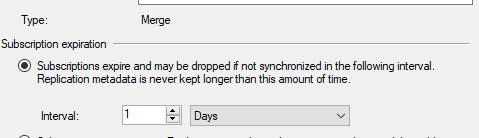 Merge Replication Retention Period