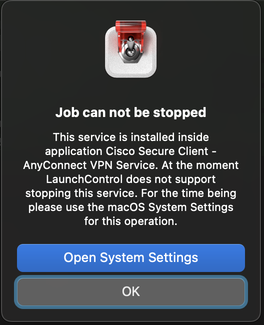 error message