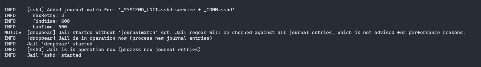 fail2ban status