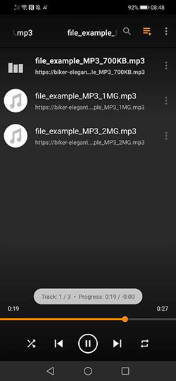 VLC Android works as a list correctly