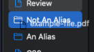 Moving a file into a regular folder's Finder favorites shortcut