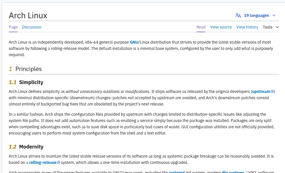 Arch linux wiki