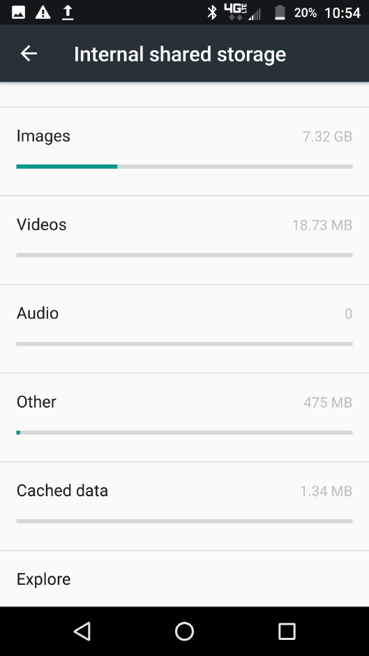 Internal Shared Storage Screen 2