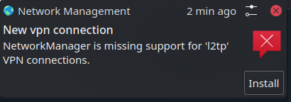 NetworkManager is missing support for 'l2tp' VPN connections on SteamOS