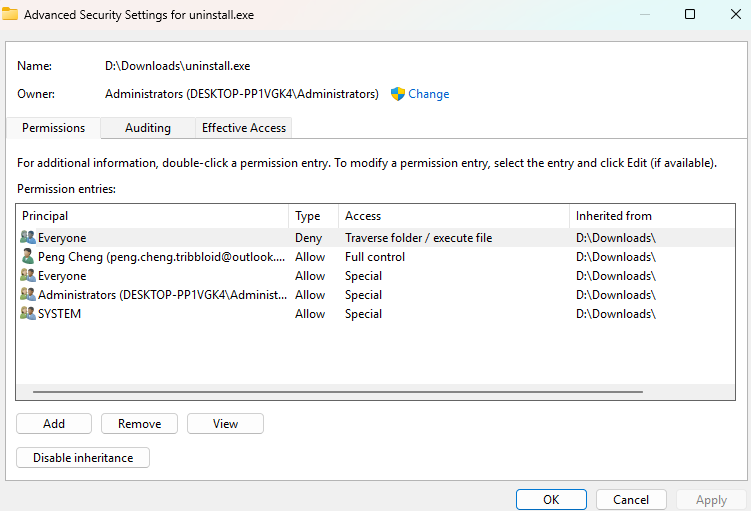 Windows File Permission