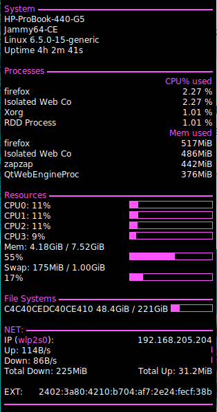 conky window