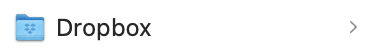 How dropbox looks in Finder