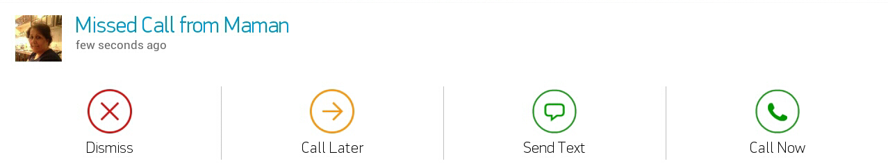 missed call notification