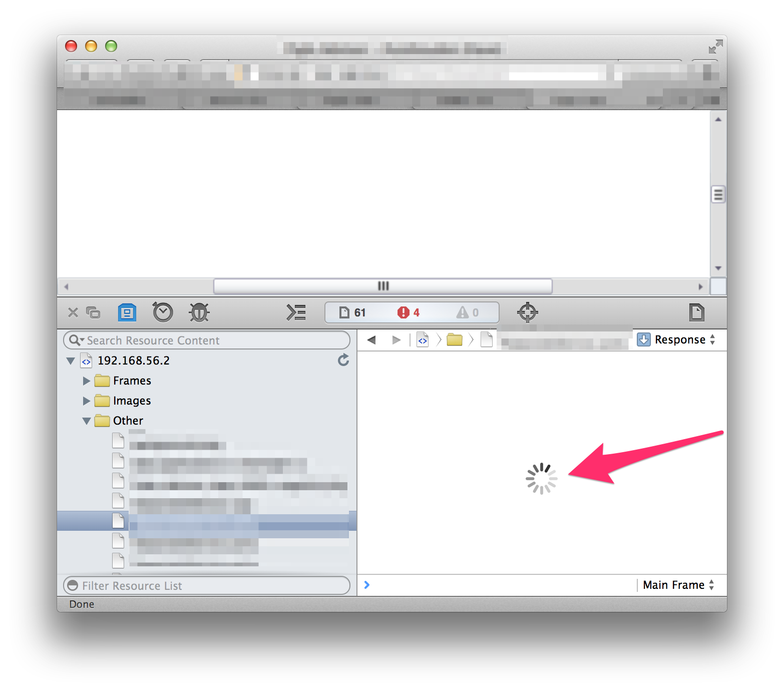 Safari 7 Web Inspector - Response spinner