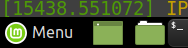 The menu bar covering the entire prompt line of a maximized Terminal window.