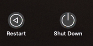 restart and shutdown options