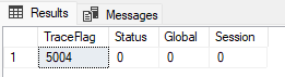 State of 5004 trace flag
