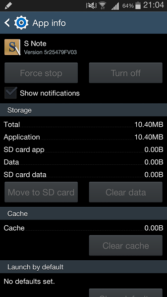 S note is disabled and cant run!