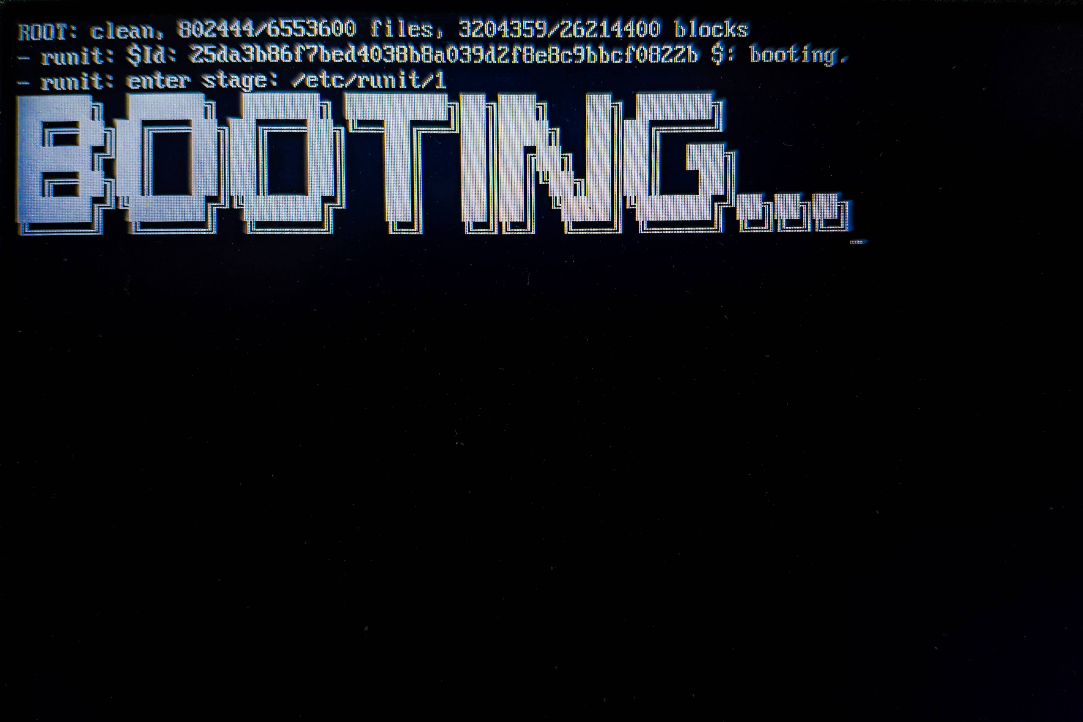 boot message