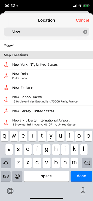 Location with CalDAV