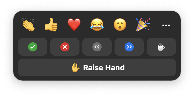 reaction menu