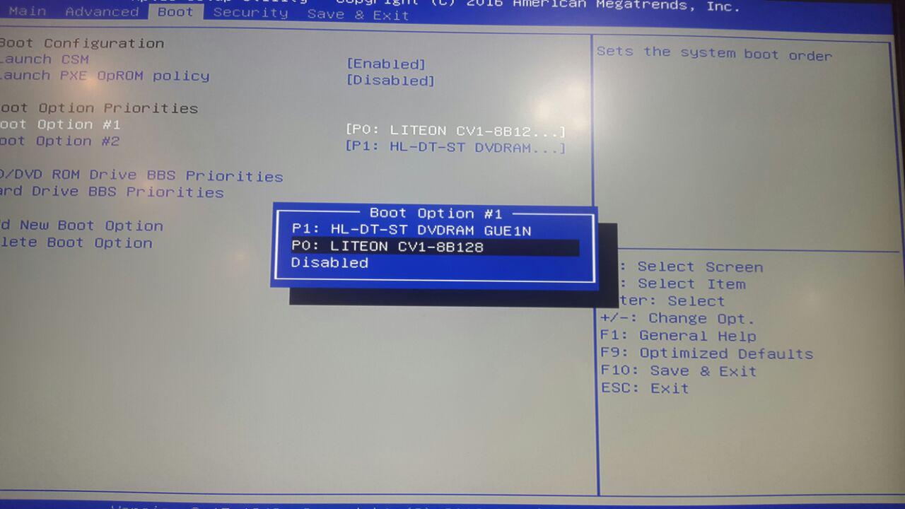 Firmware settings