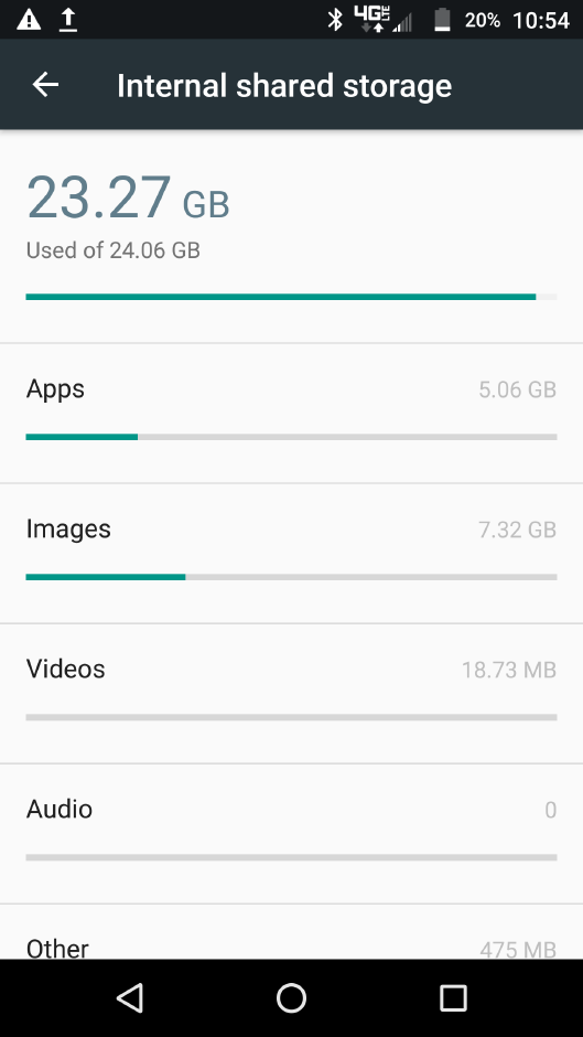 Internal Shared Storage Screen 1