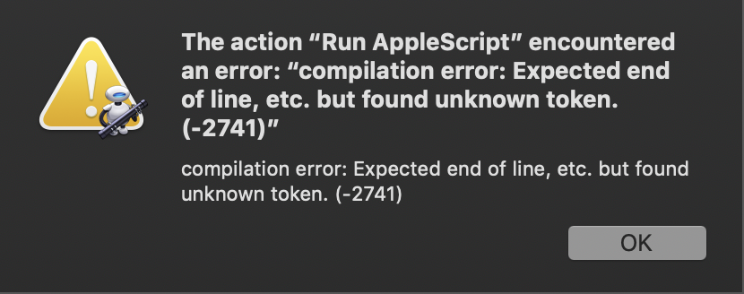 osacompile error message
