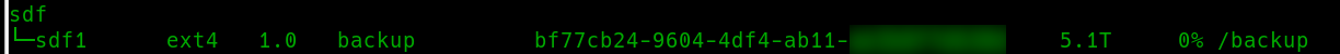 lsblk output
