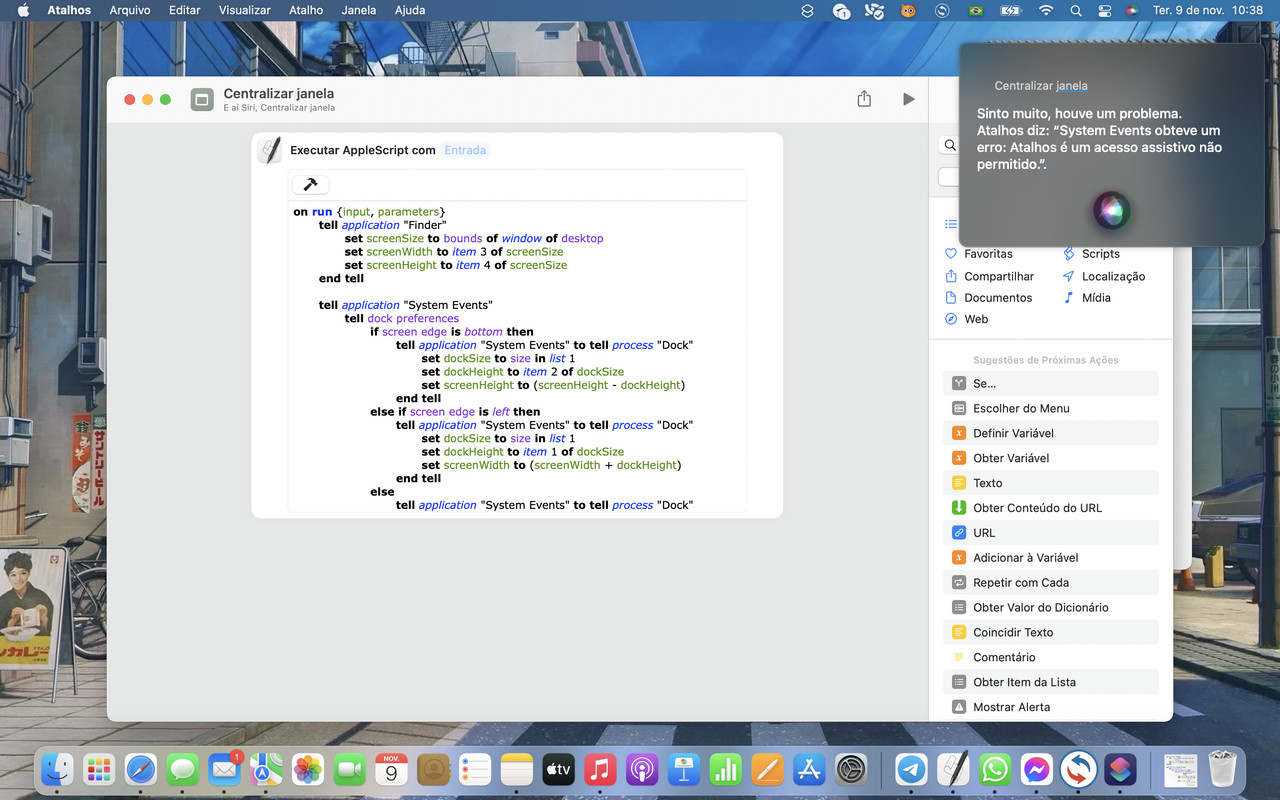 Screenshot showing the error.