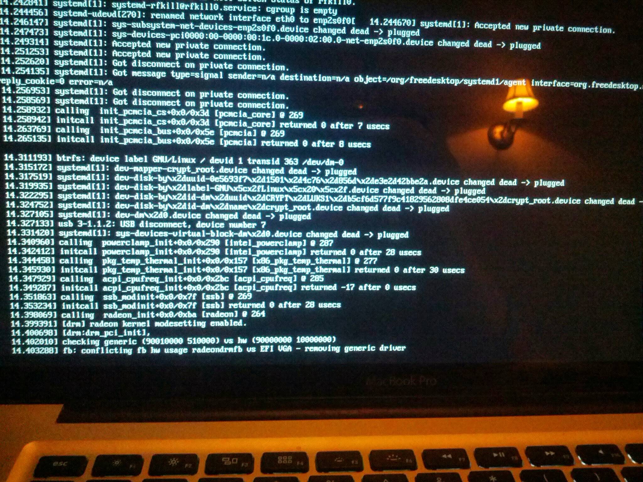 Very end of boot process log