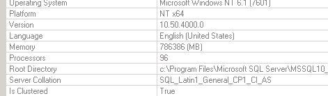 SQL Server Properties