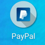 PayPal icon with grey circle background