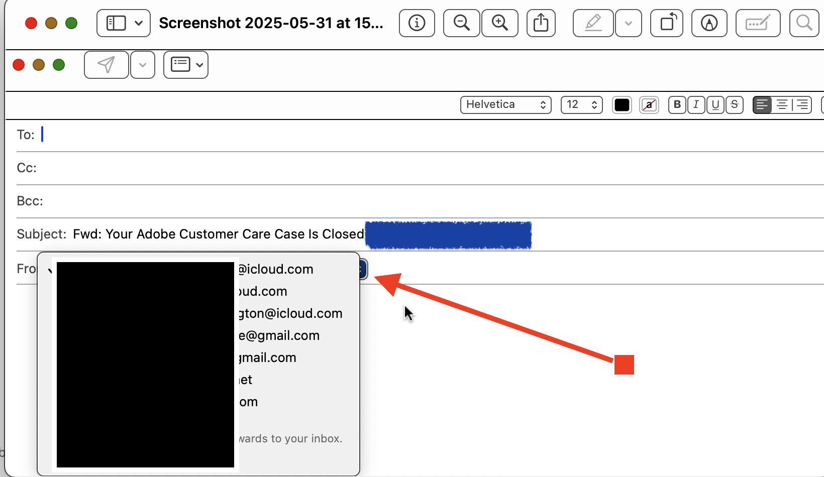 email window