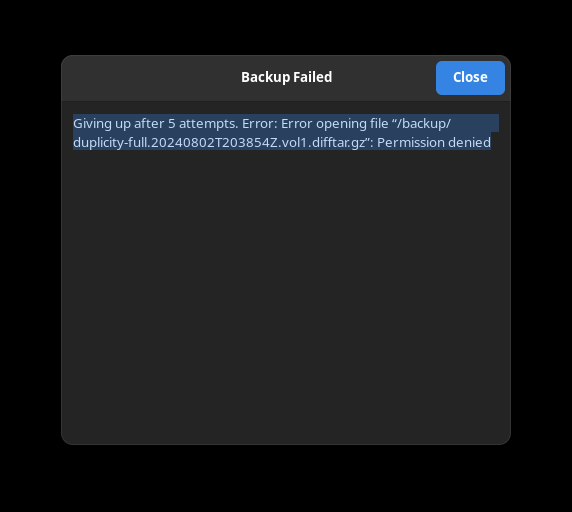 New error
