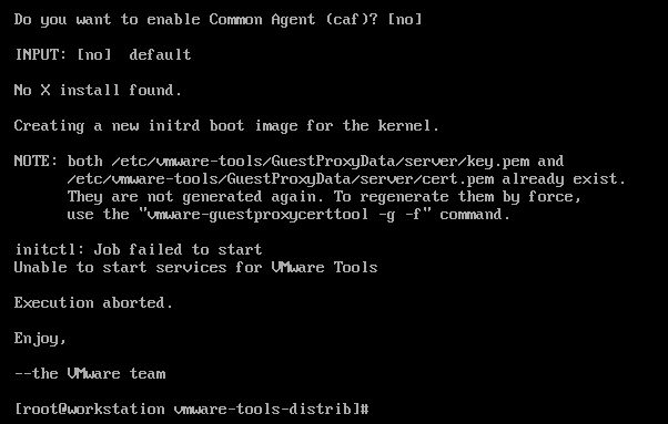 VMware Tools installation error